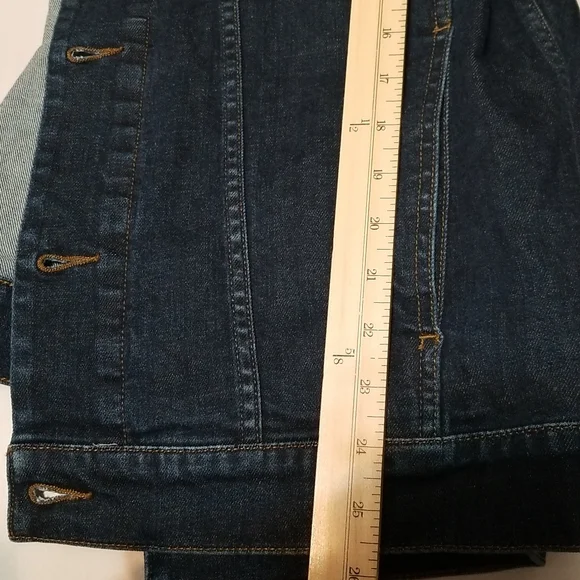 J Brand Denim Trucker Jean Jacket New Indigo Darkas Washed Blue - NWT - Picture 6 of 8